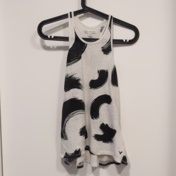 American Eagle Outfitters Tops - Black & White Paintbrush Tank